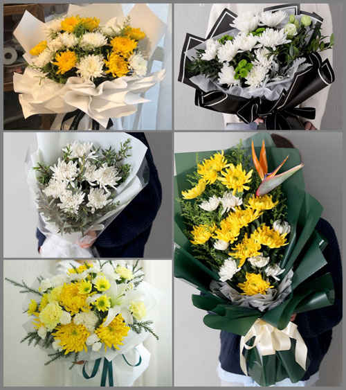 广东梅州市梅江区三角镇龙上村白事花束代送